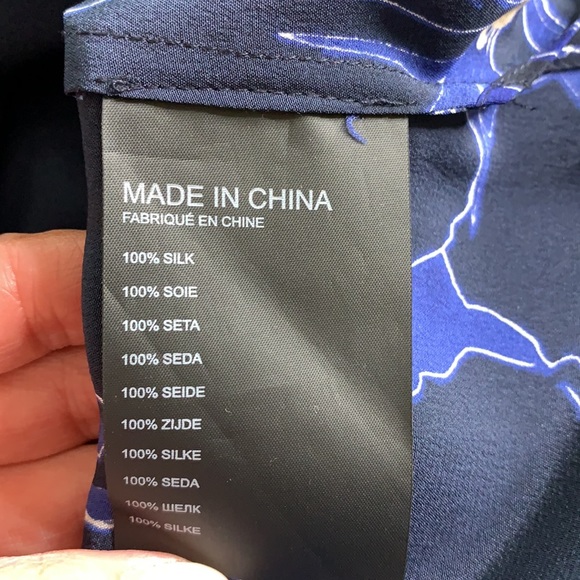 CLUB MONACO Blue Silk Maxi Dress, Size 2 - Picture 12 of 15